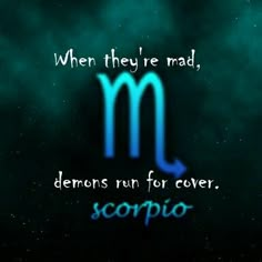 the zodiac sign for scorpio on a dark background