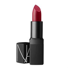 a red lipstick with the letter n on it