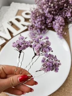 Lavender Purple Dried Flower Hair Pins, Boho Wedding Floral Hair Accessories, Bridal Hair Clips, Bohemian Hair Piece - Etsy Fig Wedding, Bridal Hair Clips, Blue Purple Wedding, Floral Hair Accessories, Bohemian Hair, Flower Hair Pins, Floral Hair Pieces, Hair Accessories Bridal, Boho Wedding Flowers