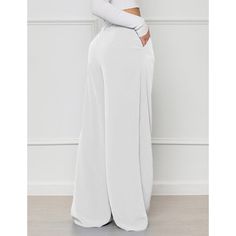 White Wide Leg Pants with Packet White Wide Leg Pants, Leg Pants, Bottoms Pants, Wide Leg Pants, Wide Leg, White, Pants