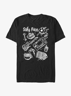 Lightweight 100% combed ring spun cottonWash cold; dry lowImportedListed in men's sizes Sanitys Fall Shirt, Sally Face Merch, Larry's Backpack Sally Face, Sanity Falls Shirt Sally Face, Hot Topic Shirts Graphic Tees, Dory Finding Nemo, Graphic T-shirts Hot Topic, Face Doodles, The Big Lebowski