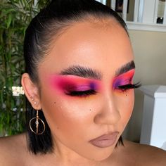 Funky Eye Makeup, Dramatic Makeup Looks, Grad Makeup, Fun Makeup, Rave Makeup, Swag Makeup, Dope Makeup, Colorful Eye Makeup, Jaclyn Hill