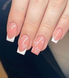 Gradation Nails, Simple Gel Nails, Nails French, White Nail, Acrylic Nails Coffin Short, Short Acrylic Nails Designs, Pink Acrylic Nails