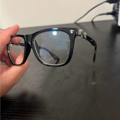 Y2k Glasses Chrome Like Fits For Casual And Streetwear Look Brand New - No Case - Y2k Next Day Shipping Glasses Frames For Men, Chrome Hearts Glasses, Y2k Glasses, Heart Glasses, Square Glasses, Chrome Hearts, Glasses Frames, Sunglasses Accessories, Mens Accessories