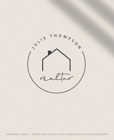 a logo for a real estate agent that is selling their home to someone elsen