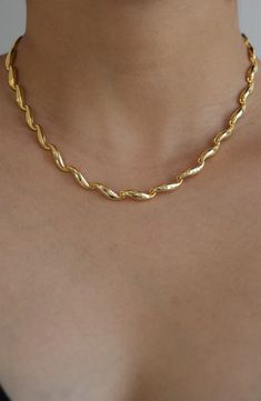 Twisty links shape a spiral silhouette on this gleaming chain necklace that'll make a great addition to your collection whether stacked or solo. 15 1/2" length; 2" extender Silvertone plate or goldtone plate Imported Twisted Necklace, Jay, Mood Board, Silver Tone, Chain Necklace, Gold Tones, Nordstrom, Collage, Sterling Silver