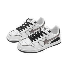 Y2K Retro Star Skateboard Shoes  White 40  - VONVEX Star Skateboard, Breaking Gender Stereotypes, Y2k Ideas, Posh Shoes, Women Leadership Quotes, Y2k Sneakers, Women Leadership, Shoes Y2k, Quotes Empowering