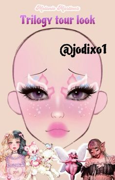 #melaniemartinez #trilogytour #crybaby#k12#afterschooleps#portals#ffreepalestinian Melanie Martinez Makeup Inspiration, Melanie Makeup, Melanie Concert, Melanie Martinez Makeup, Makeup Charts, Concert Makeup