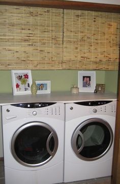 a washer and dryer sitting next to each other