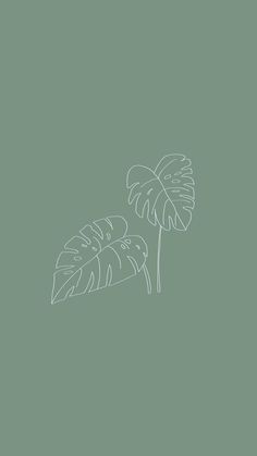 a line drawing of two palm trees on a green background with the words,'i love