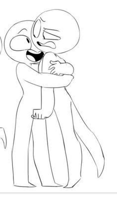 two cartoon characters hugging each other with the caption saying, rigel sam and rachel