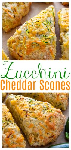 the best zucchini cheddar scones recipe with cheese and herbs on top