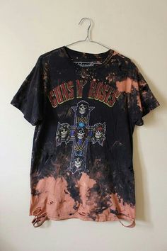 Distressed Clothes, Bleached T Shirt, Distressed Outfit, Distressed T Shirt, Vintage Band Tees, Bleach T Shirts, Rock T Shirts