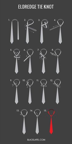 他人と差をつける、オシャレでクールなネクタイの結び方２つ : L-I-P-G Eldridge Knot, Suits Groom, Prom Suit, Suits Wedding