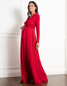 maternity, maternity dress, nursing, nursing dress, formal, luxe, occasion, maxi, high shine, shiny, soft, super soft, jersey, long sleeve, wrap nursing, wrap top, elasticated waist, expandable, grow, wrap dress, red, ayuna Wedding Guest Dress Long Sleeve, Pregnant Wedding Guest, Postpartum Dresses, Maternity Dress Wedding Guest, Wedding Guest Dresses Long, Maternity Nursing Dress, Jersey Long Sleeve, Nursing Dress, Maternity Nursing