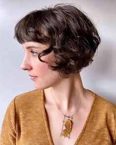 Pelo Bob Ondulado, Bob Brunette, Wavy Bob Haircuts, Bob Haircut Curly