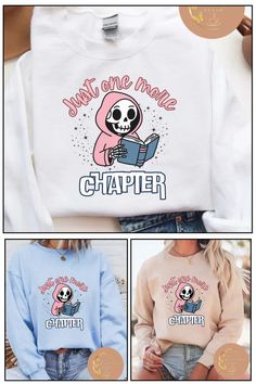 Here are a Gothic Reader Skeleton Reading Shirt