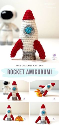 crochet pattern rocket amigurmi with instructions to make it