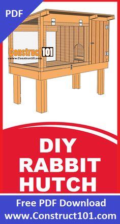 the diy rabbit hut is shown with instructions to build it