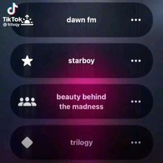 the menu for tik tok on an iphone