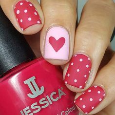 Heart Nail Designs, Square Nail Designs, Pink Nail, Heart Nails