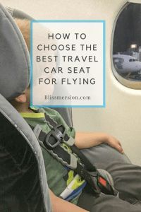 a man sleeping on an airplane seat with the words how to choose the best travel car seat for flying