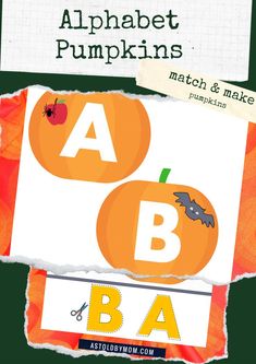 the alphabet pumpkins match and make letters