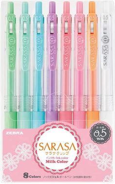 Sarasa Pens, Best Fountain Pen, Technical Pen, Zebra Sarasa, Milk Color, Gel Pens Set, White Pen, Beautiful Pen, Gel Ink Pens