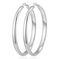 PRICES MAY VARY. Chunky Silver Hoops Design: The overall design of the big silver earrings hoops for women is amazingly by flat and arc-shaped, which is suitable for different face shapes and can be matched with any style. Thick silver hoop earrings is simple and classic, and will give for you a unique temperament whether it is worn daily or on important occasions. Hypoallergenic Lightweight Earrings: Womens large silver hoop earrings are made of S925 sterling silver, handcrafted high polished s Sterling Silver Earrings Hoops, Silver Earrings Hoops, Silver Hoops Earrings, Hoop Earrings Big, Earrings Outfit, Large Silver Hoop Earrings, Chunky Hoop Earrings, Chunky Earrings, Earrings Hoops