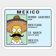 the simpsons character is wearing a sombrero