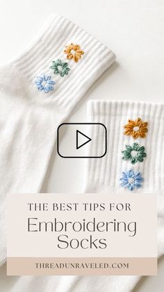 the best tips for embroidering socks