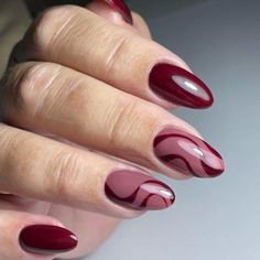 Wine Nails, Cherry Nails, Burgundy Nails, Red Nail, Short Acrylic Nails Designs