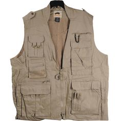 The CampCo Humvee Black Ranger Vest (3XL) has adjustable side tabs and side entry hand pocket. It is a 100% cotton ranger vest with mesh back and hideaway hood. It features wallet pocket with safety zipper and stand up collar with hideaway drawstring hood. | Campco Humvee Photo Vest Khaki Small Safari Photo Vest Photography Vest, Multi Pocket Vest, Safari Vest, Tote Bag Straps, Travel Vest, Safari Photography, Safari Photo, Hunting Vest, Tan Guys