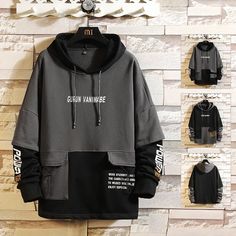 Streetwear Clothes, Streetwear Mens, Japan Style, 가을 패션, Japan Fashion, Print Hoodie, Clothes Collection