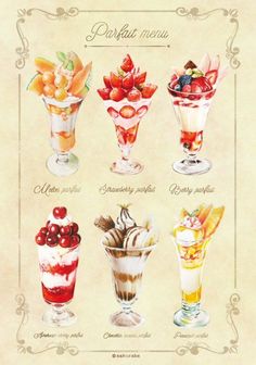 色鉛筆イラスト” Banana Parfait, Dessert Illustration, 귀여운 음식 그림, Food Infographic, Foodie Art, Food Artwork, Food Sketch, Food Illustration Art, Watercolor Food