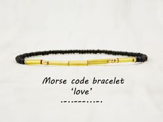 "Probably in the life of everyone there was such a time when it was necessary to say or pass on to someone something secret, but to do it so that others would not hear, or better not even pay attention. We suggest you to make a buy a code bracelet made by yourself using Morse code! Here we encrypt the phrase \"love\". Such a secret message will please your loved one. We can encrypt any word, name or date! price per set 1 pcs Thanks for view! I accept Paypal. Add to cart to confirm order now. See Unique Mens Bracelet, Men Stone Bracelet, Love Minimal, Code Morse, Distance Bracelets, Minimal Bracelet, Bead Crochet Patterns, Beadwork Designs, Dread Beads