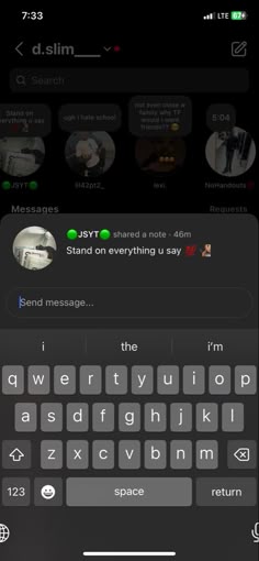 the text message is being displayed on an iphone's keyboard, and it appears to be