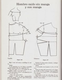 an old book with instructions on how to sew the top and bottom part of a shirt