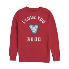 What's more than a ton? How about 3000?! Show how much you care with this adorable Marvel I Love You 3000 style! Celebrate the exchange between Tony Stark and his daughter Morgan with this Marvel tee that reads "I Love You 3000" across the front. If you love Iron Man 3000 then you won't be able to get enough of this fun Marvel design. Avengers Endgame Iron Man, Arc Reactor, Man Thing Marvel, Avengers Endgame, Geek Gifts, Fleece Sweater, Pullover Men, Marvel Avengers, Boot Shoes Women