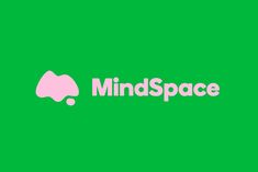 the words mindspace on a green background with a pink elephant head in the center