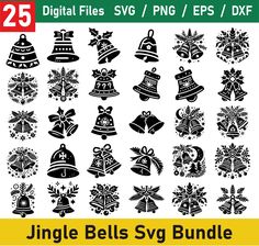 25 christmas bells svg bundle