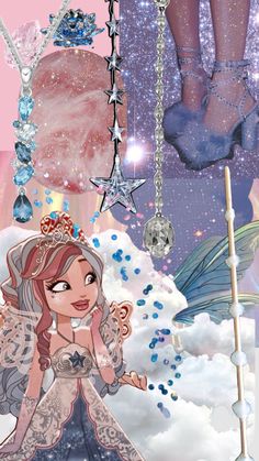 an illustration of a fairy holding a wand in her hand and wearing a tiara