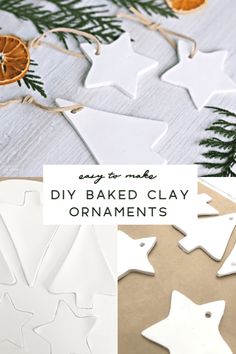 homemade diy baked clay ornaments for christmas