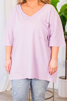 Get ready to look effortlessly chic with this adorable top! It features a casual, yet stylish cut for ultimate comfort! Pair it with your favorite leggings or skinny jeans for a stunning, coordinated look! The gorgeous dusty lavender makes it perfect for a daytime outing or a night out on the town! 100% Cotton Dancing In The Mirror, Dance Mirrors, Home Dance, Dusty Lavender, Favorite Leggings, Model Fits, The Mirror, Affordable Fashion, Plus Size Outfits