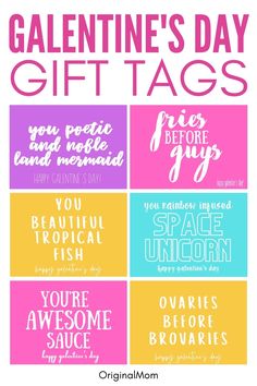 valentine's day gift tags with text