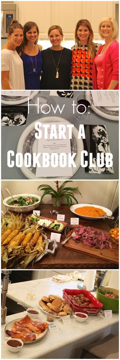 how to start a cookbook club with pictures of people in the background and text overlay