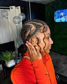 Women Cornrows, Protective Hair, Beautiful Black Hair, Black Ponytail Hairstyles, Braided Bun Hairstyles, Dyed Hair Inspiration