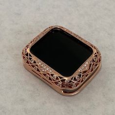 Apple Watch Bezel Cover Rose Gold With Lab Diamonds Metal Case | Etsy Apple Watch Necklace, Apple Watch Bands Gold, Series 7 Apple Watch, Custom Apple Watch Bands, Apple Watch Bands Women