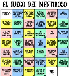 a calendar with spanish words and numbers on it, including the date for each month