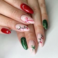 Cute Christmas Nails, Christmas Nails Easy, Christmas Gel Nails, Blue Nail, Nail Swag, Festival Nails, Xmas Nails, Christmas Nail Designs, Christmas Nail Art